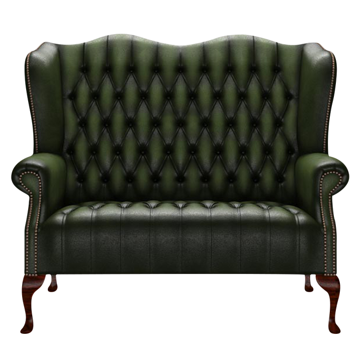 Wade 2 Sits Chesterfield Soffa Antique Green