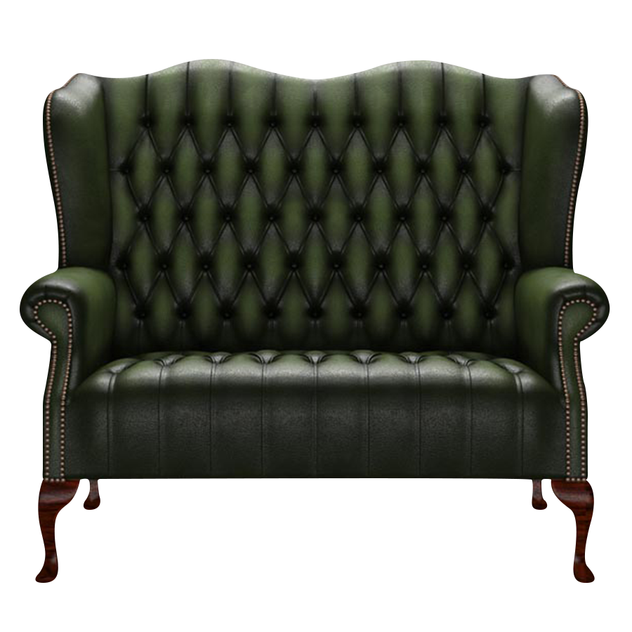 Wade 2 Sits Chesterfield Soffa Antique Green