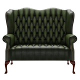 Wade 2 Sits Chesterfield Soffa Antique Green