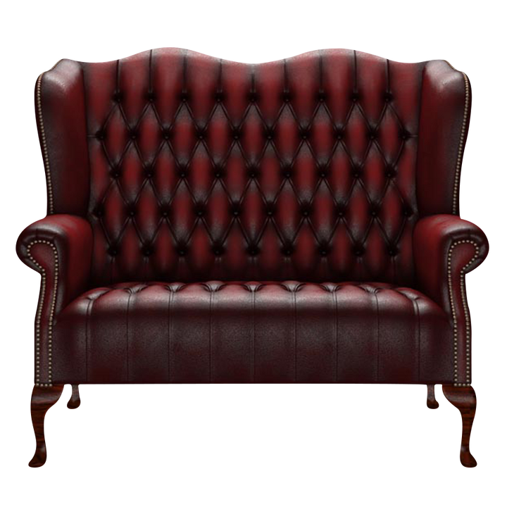 Wade 2 Sits Chesterfield Soffa Antique Red