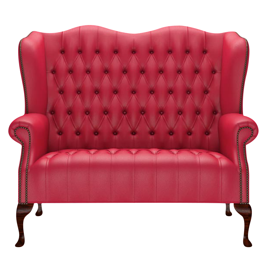 Wade 2 Sits Chesterfield Soffa Shelly Flame Red