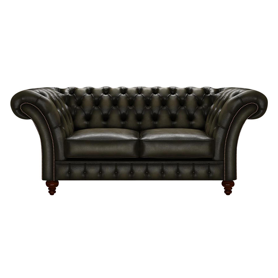 Wordsworth 2 Sits Chesterfield Soffa Antique Olive