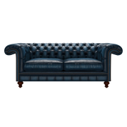 Allingham 3 Sits Chesterfield Soffa Antique Blue