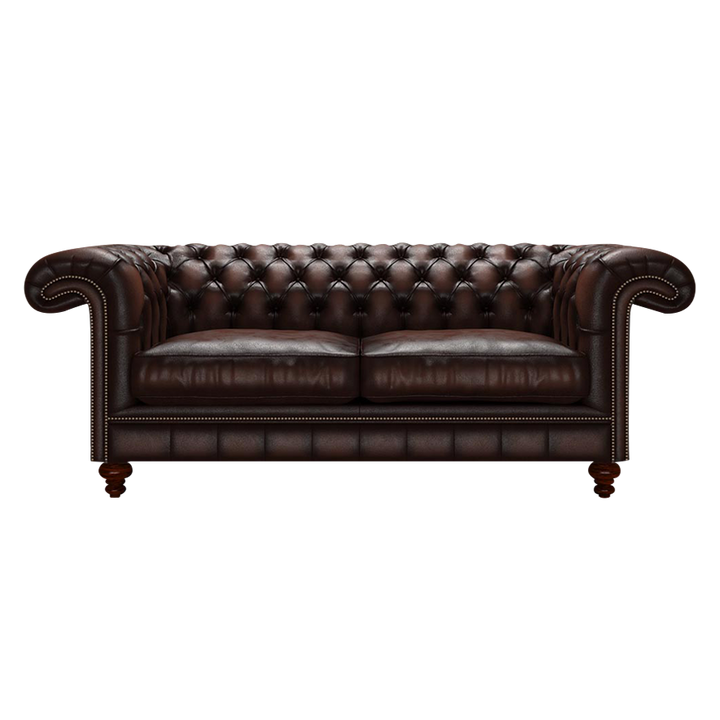 Allingham 3 Sits Chesterfield Soffa Antique Brown
