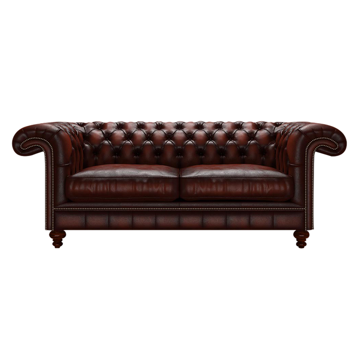 Allingham 3 Sits Chesterfield Soffa Antique Chestnut