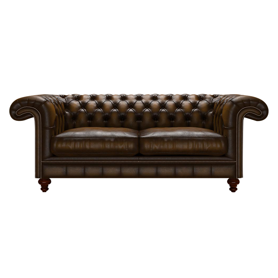 Allingham 3 Sits Chesterfield Soffa Antique Gold