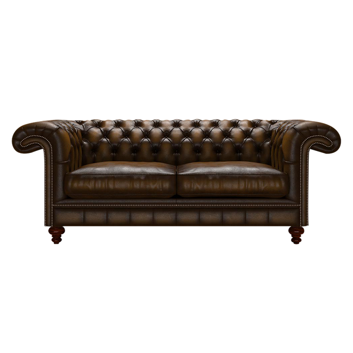 Allingham 3 Sits Chesterfield Soffa Antique Gold