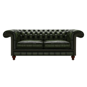 Allingham 3 Sits Chesterfield Soffa Antique Green