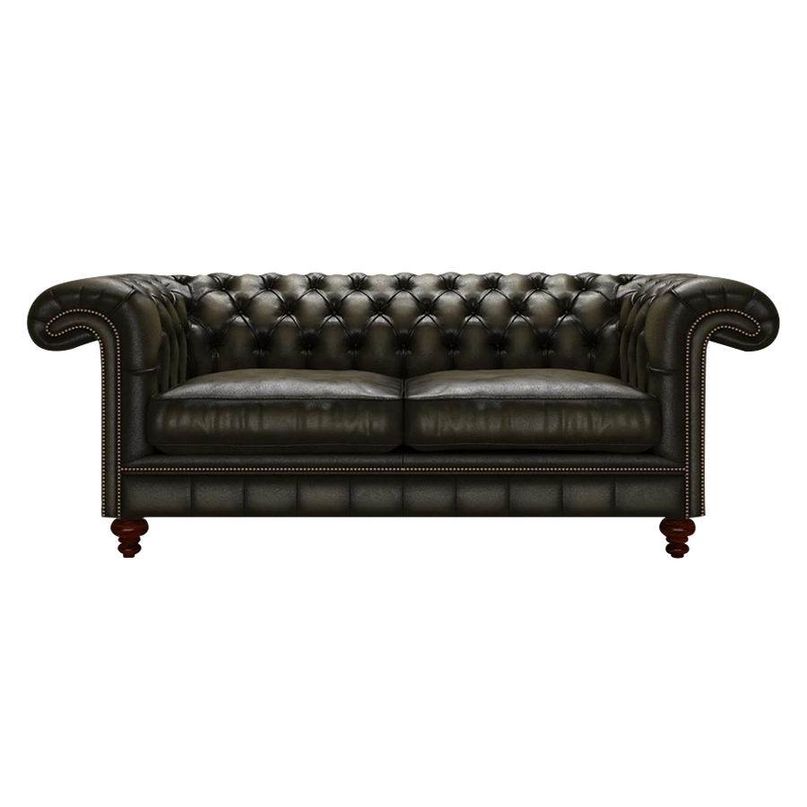 Allingham 3 Sits Chesterfield Soffa Antique Olive