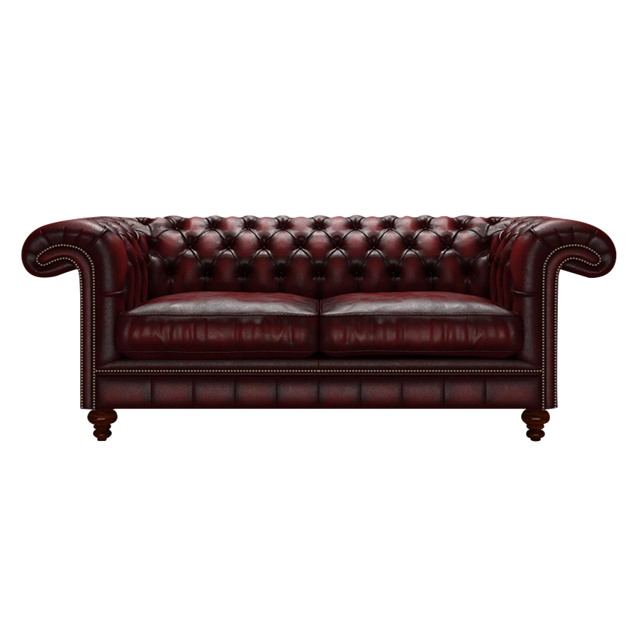Allingham 3 Sits Chesterfield Soffa Antique Red
