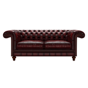 Allingham 3 Sits Chesterfield Soffa Antique Red