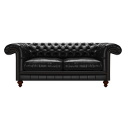 Allingham 3 Sits Chesterfield Soffa Old English Black