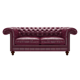 Allingham 3 Sits Chesterfield Soffa Old English Burgundy