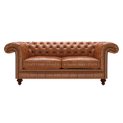 Allingham 3 Sits Chesterfield Soffa Old English Saddle