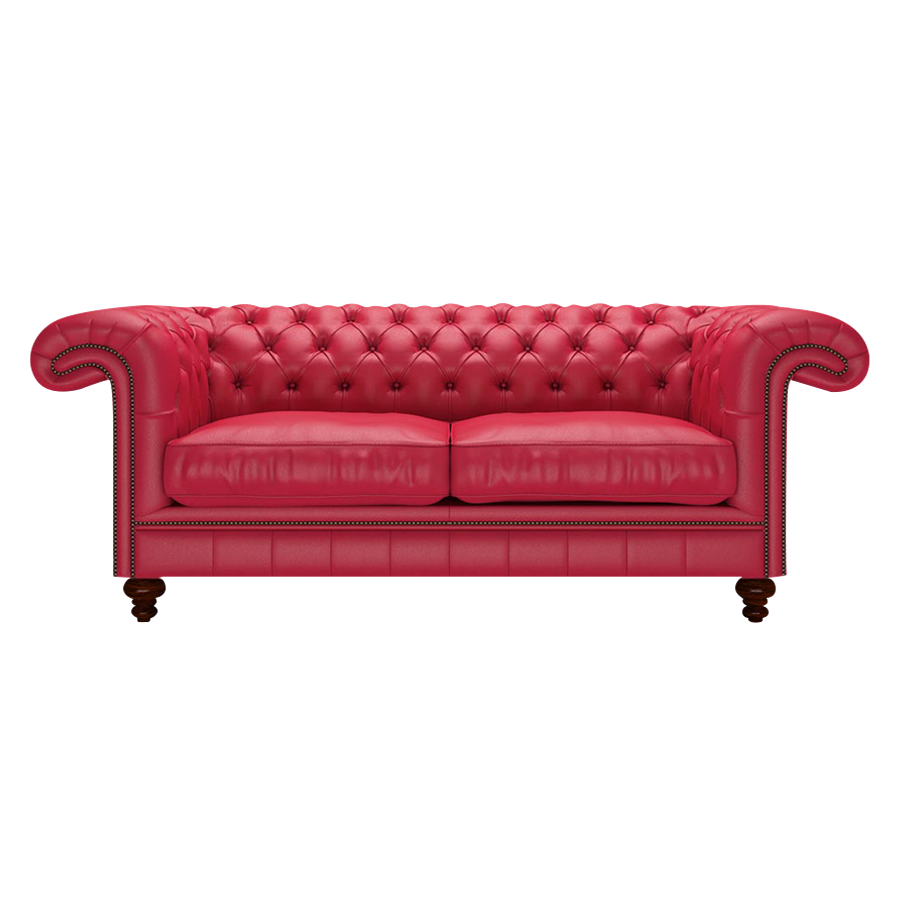 Allingham 3 Sits Chesterfield Soffa Shelly Flame Red