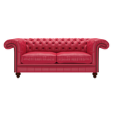 Allingham 3 Sits Chesterfield Soffa Shelly Flame Red