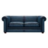 Austen 3 Sits Chesterfield Soffa Antique Blue