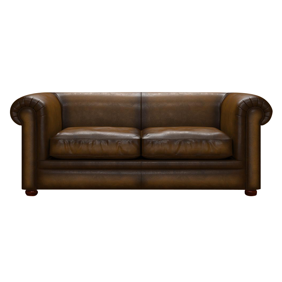 Austen 3 Sits Chesterfield Soffa Antique Gold