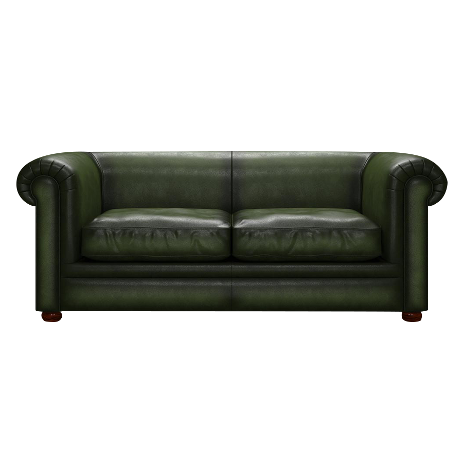 Austen 3 Sits Chesterfield Soffa Antique Green