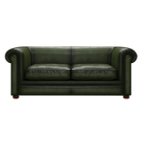 Austen 3 Sits Chesterfield Soffa Antique Green