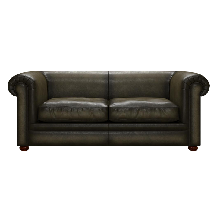 Austen 3 Sits Chesterfield Soffa Antique Olive
