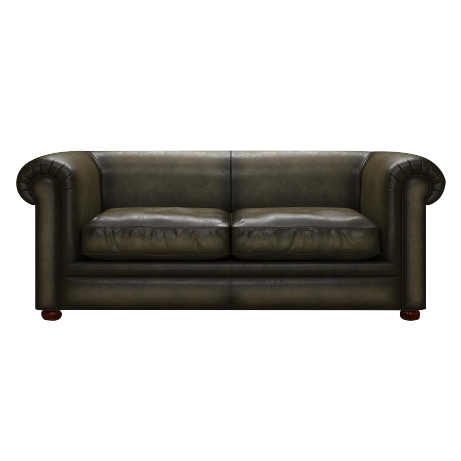 Austen 3 Sits Chesterfield Soffa Antique Olive