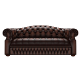 Blanchard 3 Sits Chesterfield Soffa Antique Brown