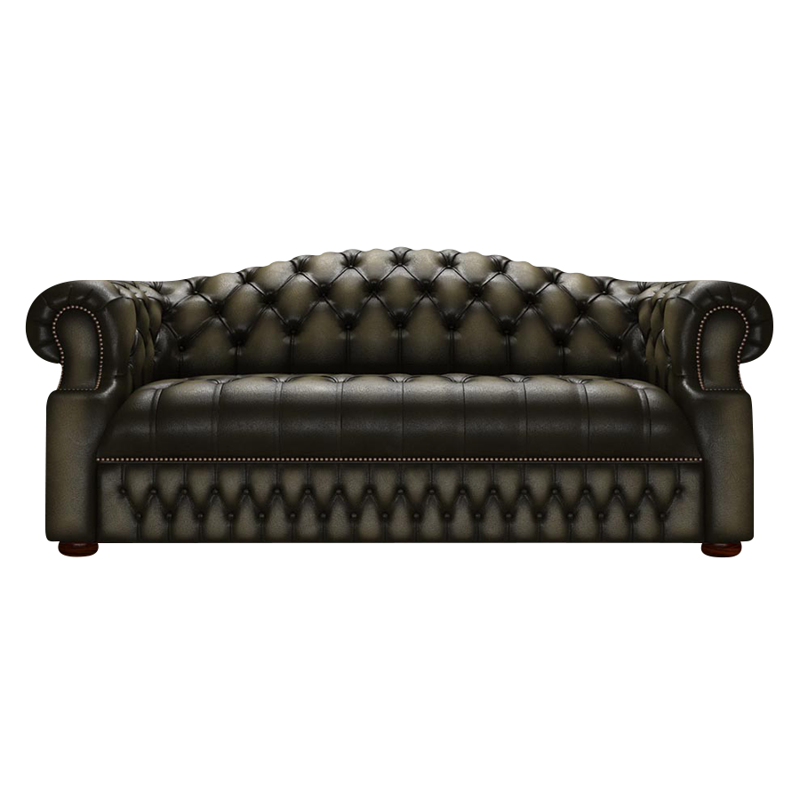 Blanchard 3 Sits Chesterfield Soffa Antique Olive