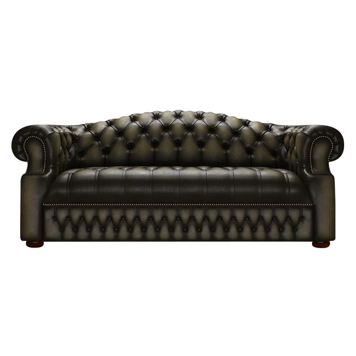 Blanchard 3 Sits Chesterfield Soffa Antique Olive