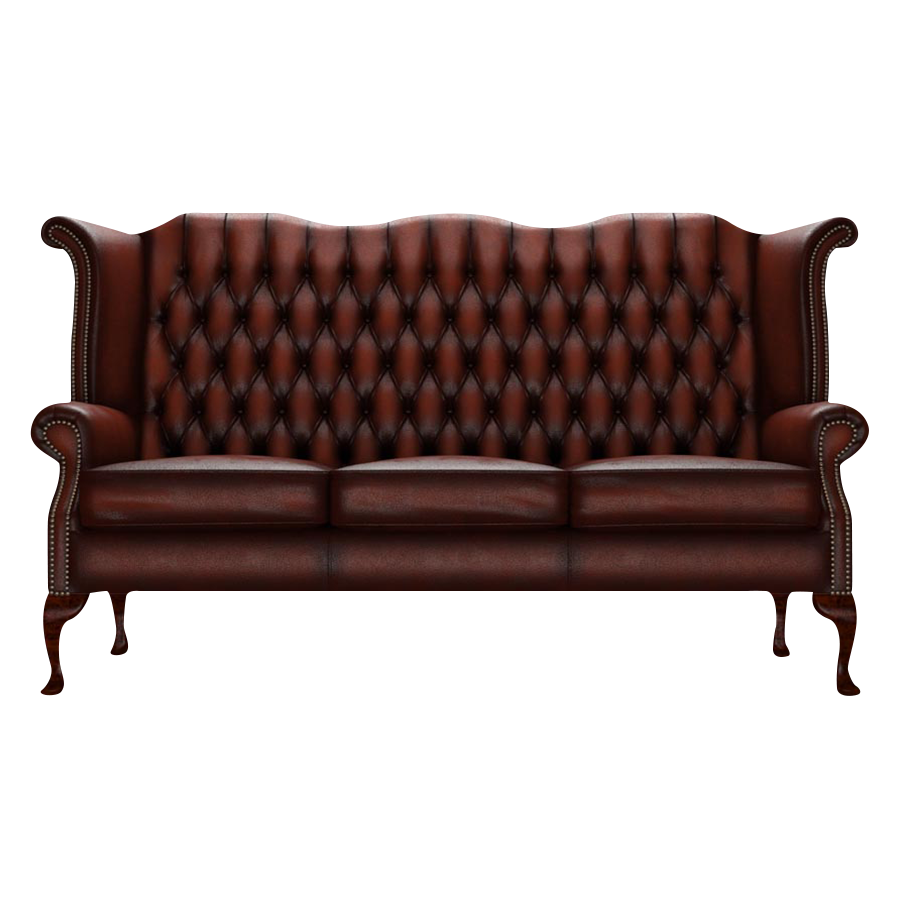 Byron 3 Sits Chesterfield Soffa Antique Chestnut