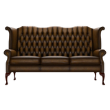 Byron 3 Sits Chesterfield Soffa Antique Gold