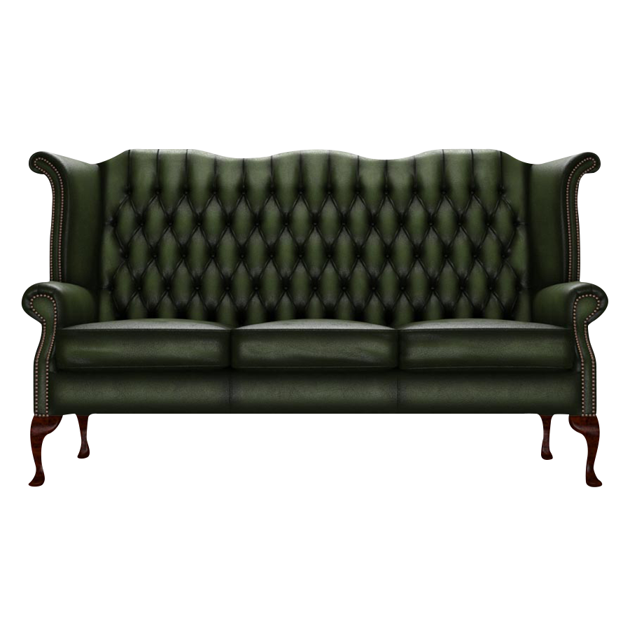 Byron 3 Sits Chesterfield Soffa Antique Green
