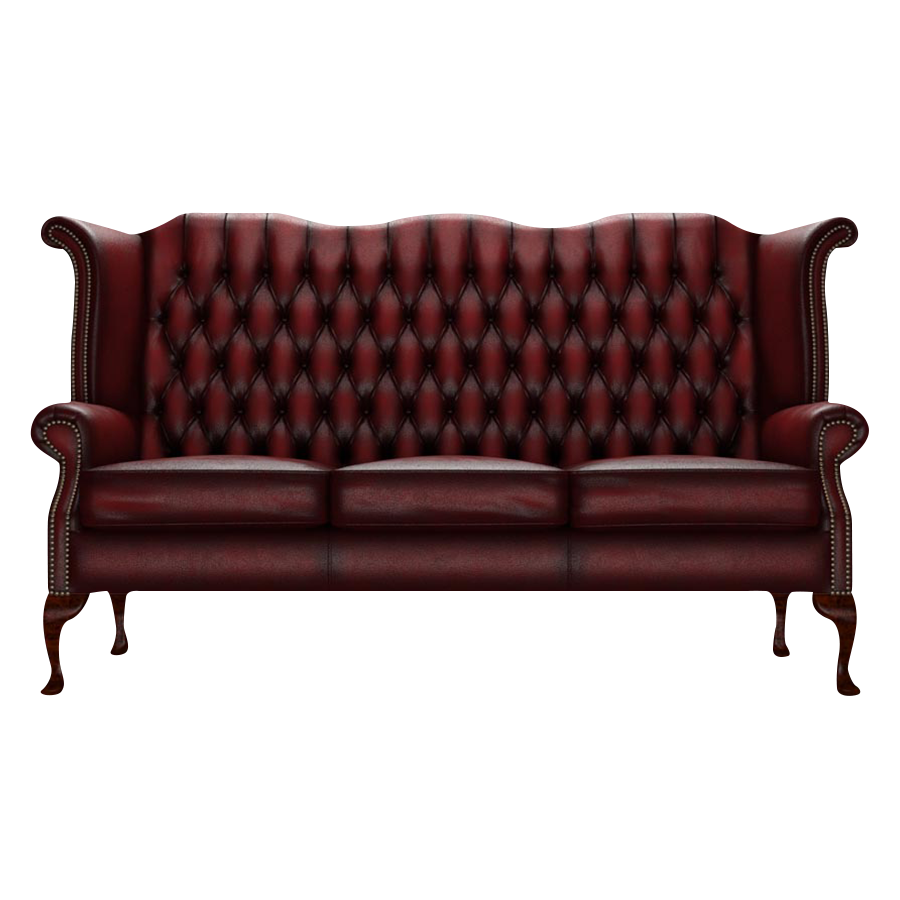 Byron 3 Sits Chesterfield Soffa Antique Red