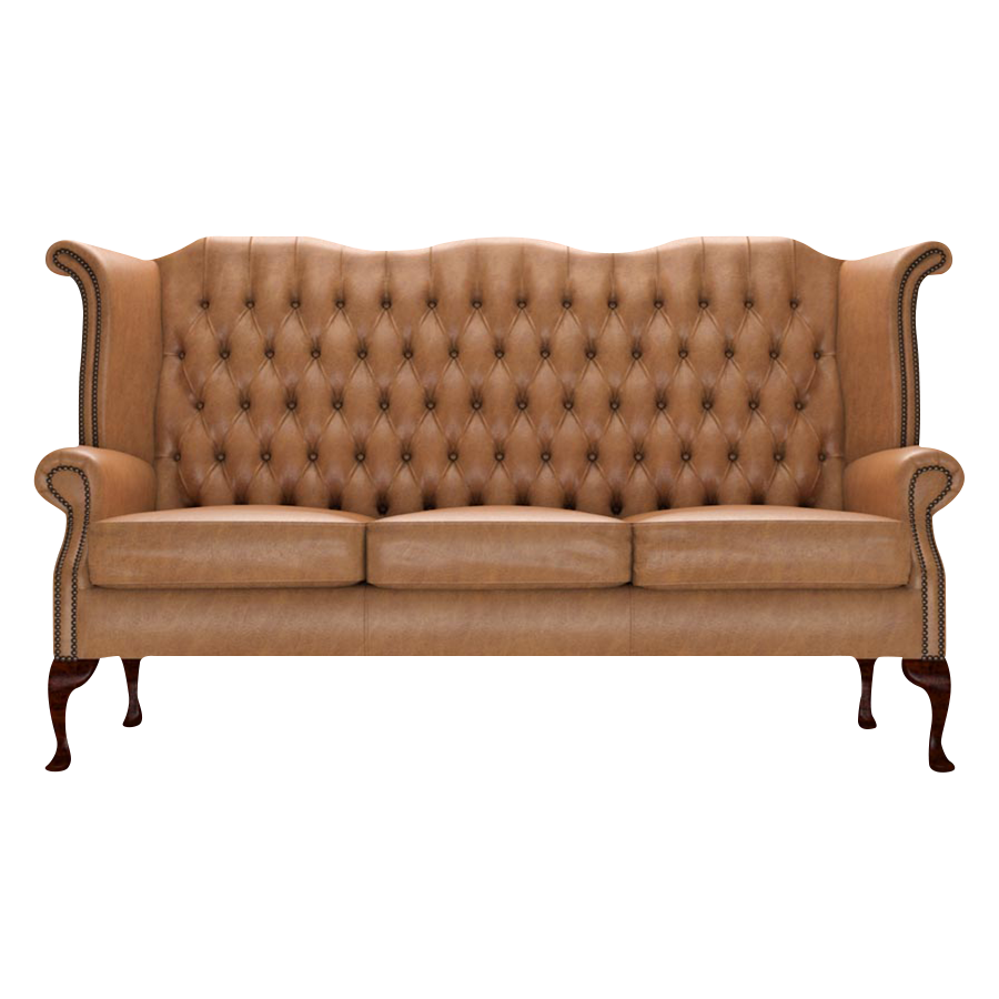 Byron 3 Sits Chesterfield Soffa Old English Tan