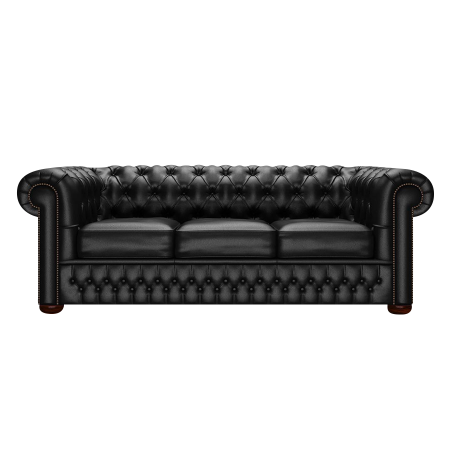 Classic 3 Sits Chesterfield Soffa Birch Black
