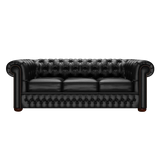 Classic 3 Sits Chesterfield Soffa Birch Black