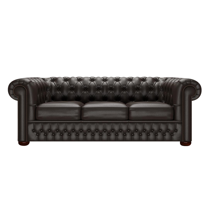 Classic 3 Sits Chesterfield Soffa Birch Brown