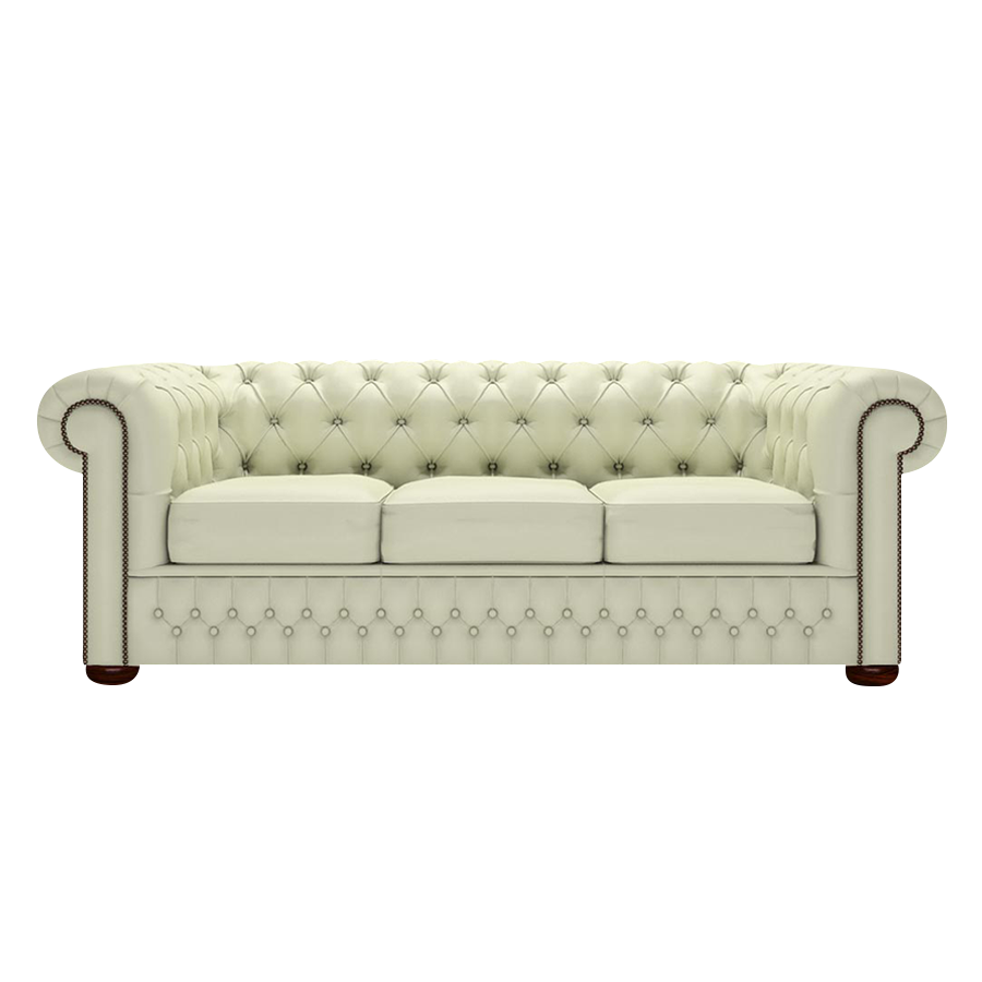 Classic 3 Sits Chesterfield Soffa Birch Cream