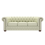 Classic 3 Sits Chesterfield Soffa Birch Cream