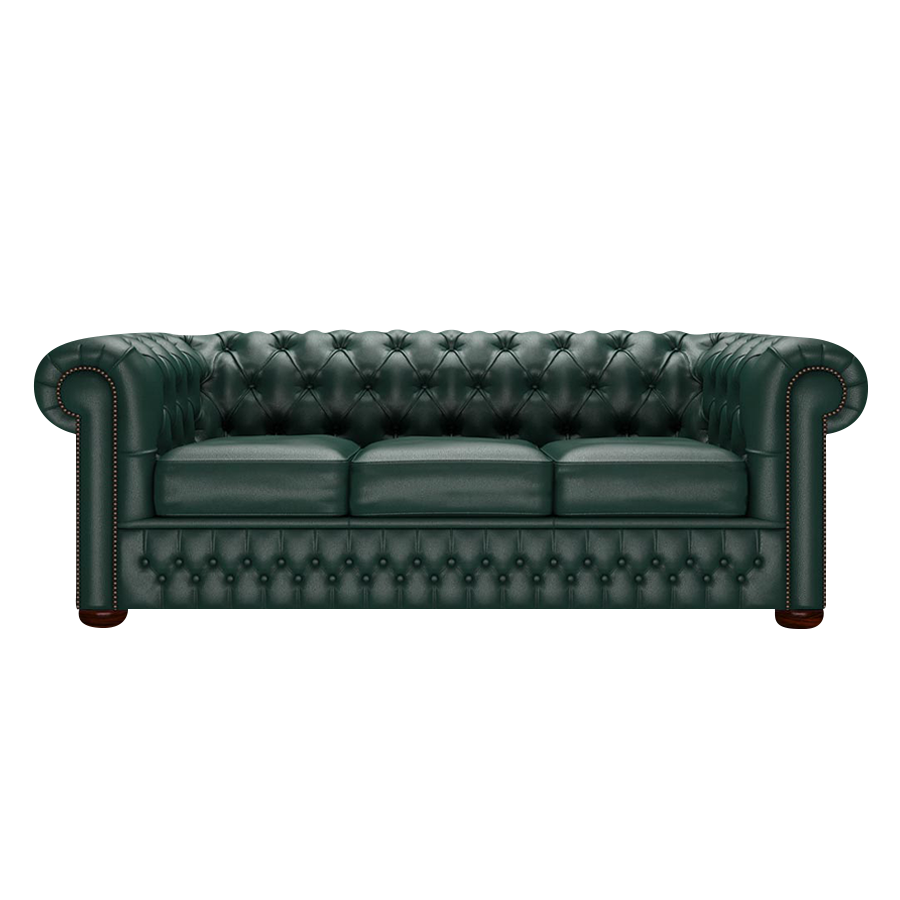 Classic 3 Sits Chesterfield Soffa Birch Forest Green