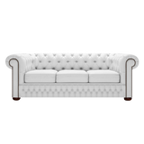 Classic 3 Sits Chesterfield Soffa Birch White