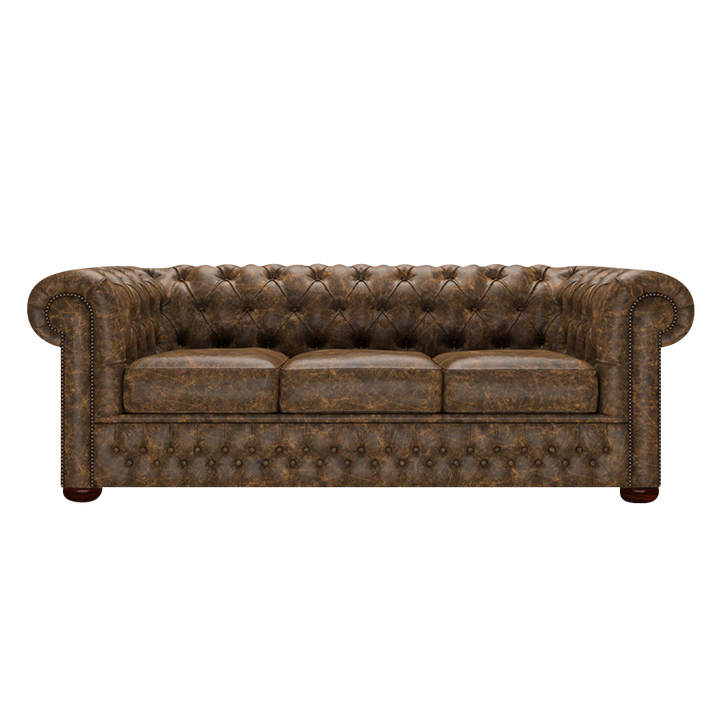 Classic 3 Sits Chesterfield Soffa Etna Brandy