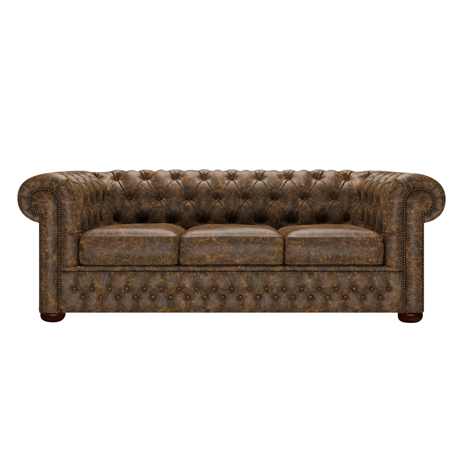 Classic 3 Sits Chesterfield Soffa Etna Brandy