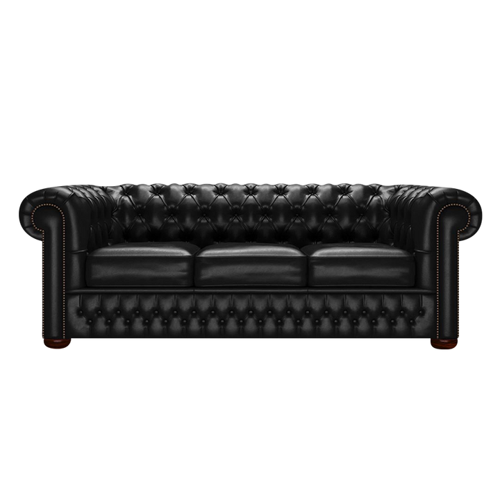 Classic 3 Sits Chesterfield Soffa Old English Black