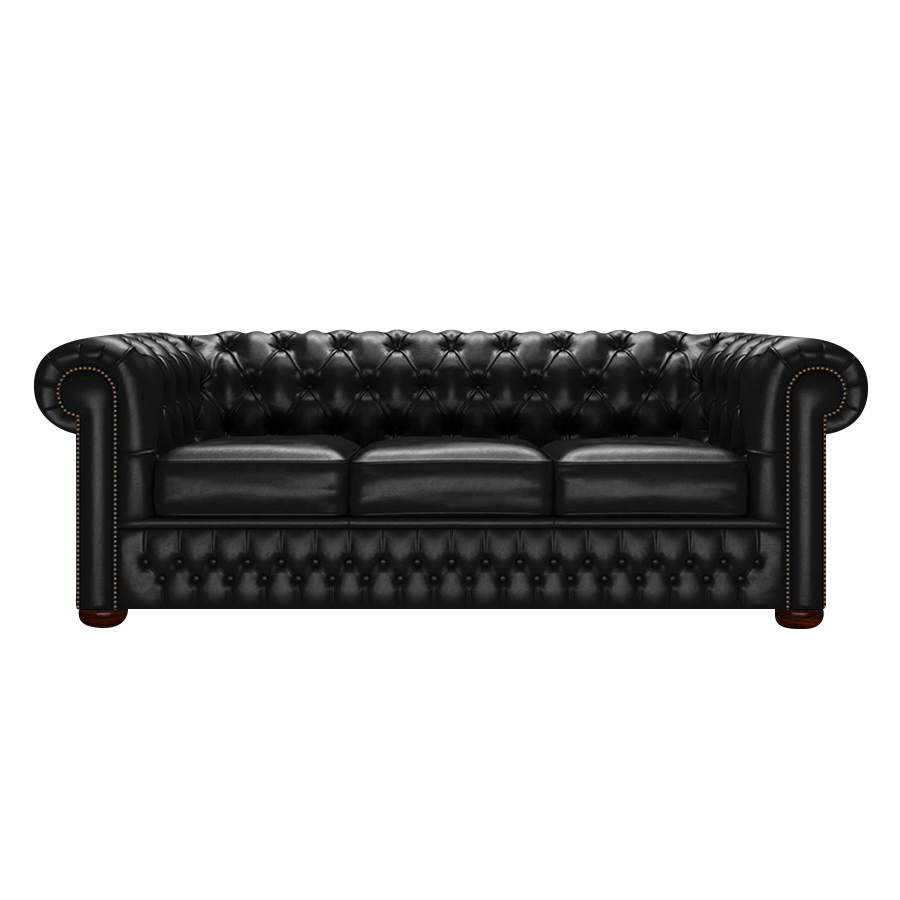 Classic 3 Sits Chesterfield Soffa Old English Black