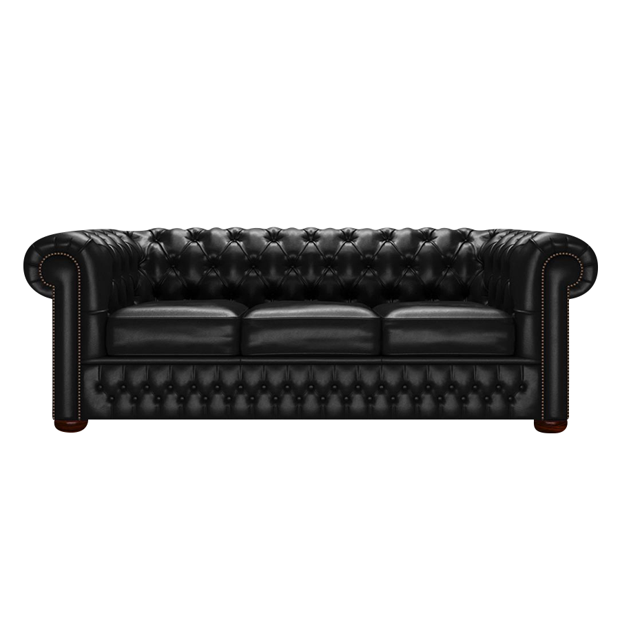 Lade das Bild in den Galerie-Viewer, Classic 3 Sits Chesterfield Soffa Old English Black
