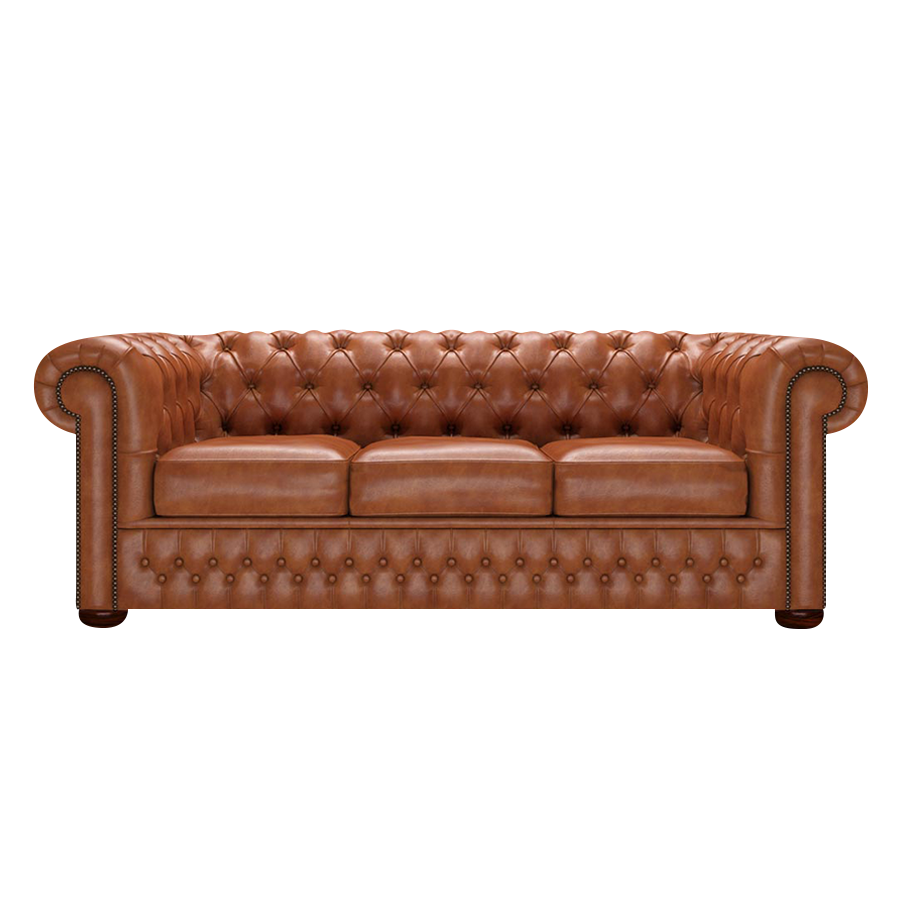 Classic 3 Sits Chesterfield Soffa Old English Bruciato