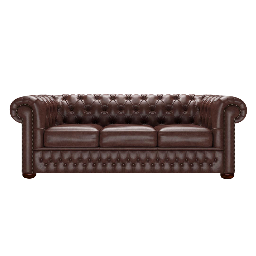Classic 3 Sits Chesterfield Soffa Old English Dark Brown