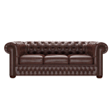 Classic 3 Sits Chesterfield Soffa Old English Dark Brown
