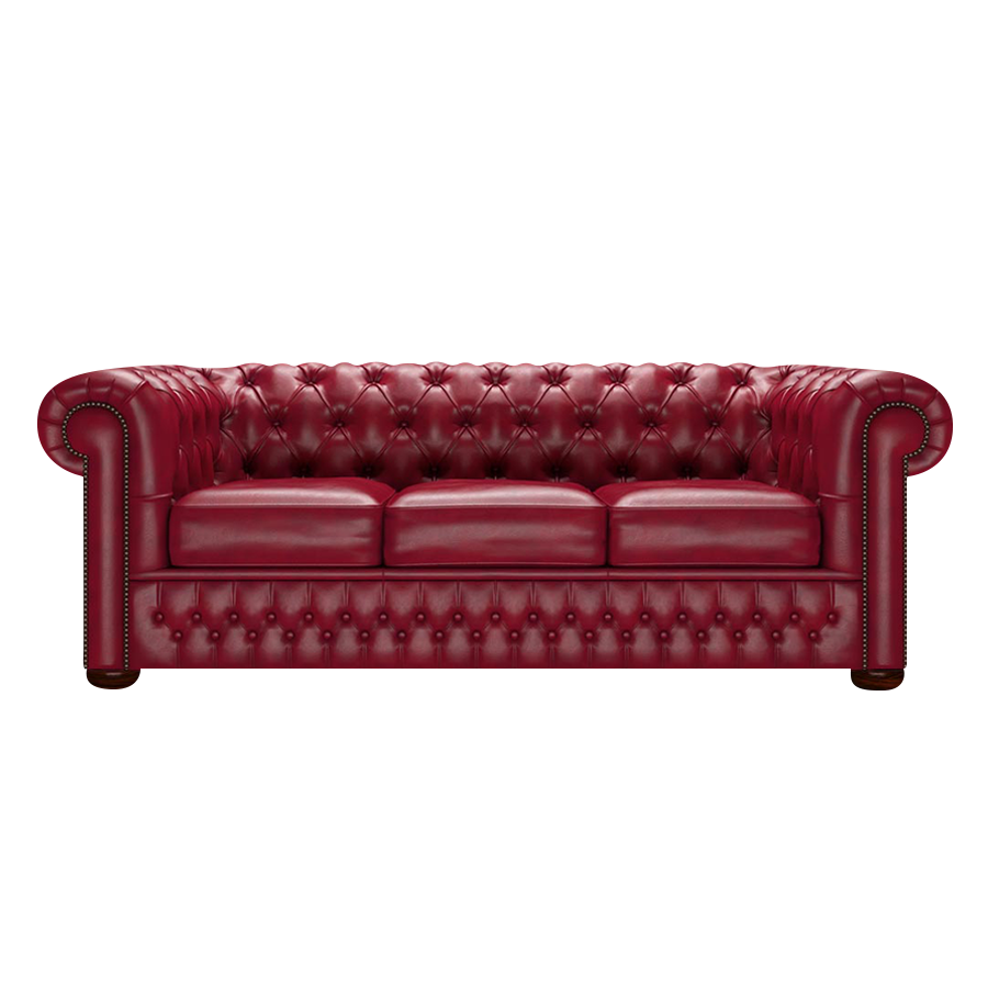 Classic 3 Sits Chesterfield Soffa Old English Gamay